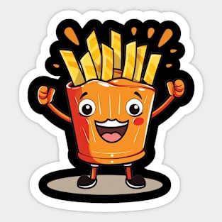 kawaii french fries T-Shirt cute Sticker